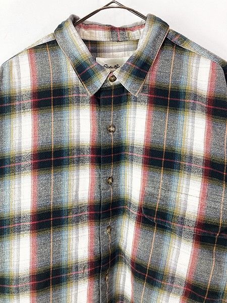古着 90s Eddie Bauer オンブレ シャドー チェック フランネル