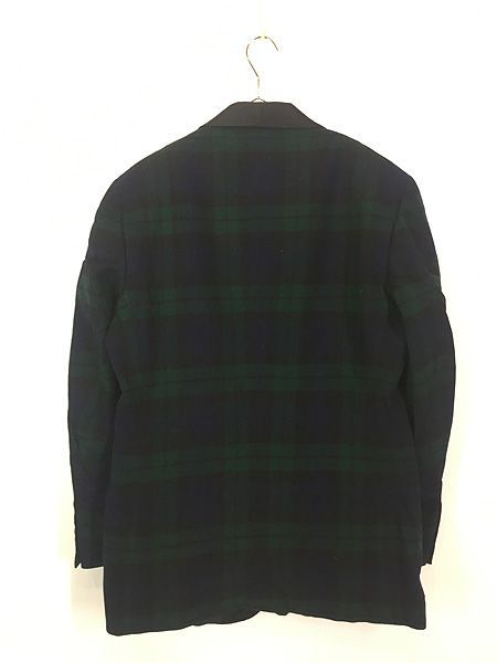 古着 80s USA製 Polo Ralph Lauren ブラックウォッチ チェック ショールカラー タキシード テーラード ジャケット M位 古着 古着 80s USA製 Polo Ralph Lauren ブラックウォッチ チェック