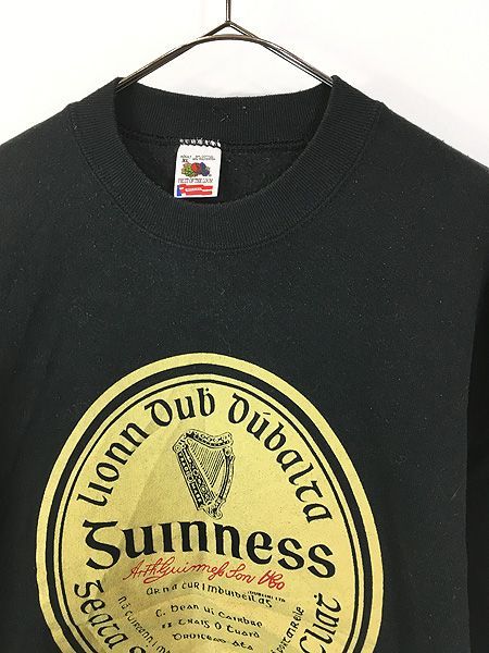 スウェット 古着 80s Guinness ギネス 企業 ビール XL ラグラン 古着 90s USA製 Guinness ギネス ビール 企業 ロゴ スウェット