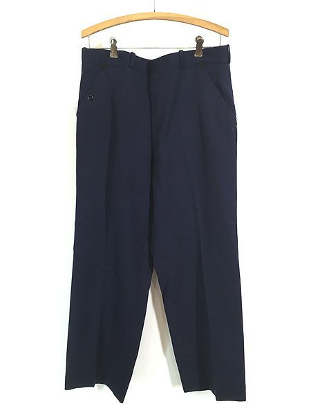 古着 60 s SACO Uniforms アローポケット ミリタリー ウールギャバジン パンツ ストレート ミント!! 36 R