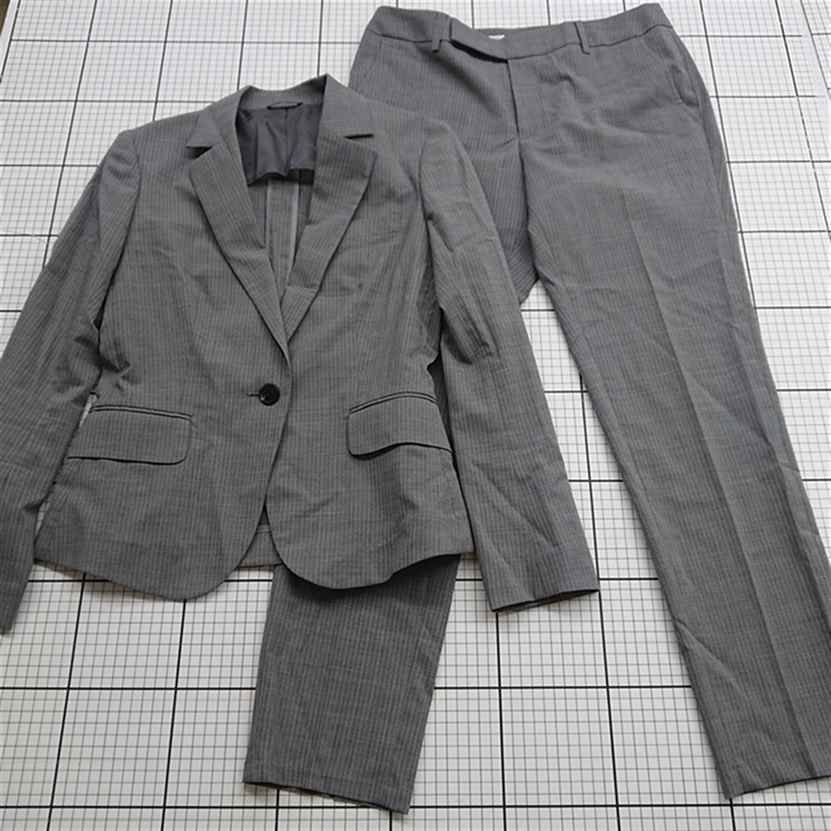 ◇ ⊇ ザ・スーツカンパニー THE SUIT COMPANY she グレーストライプ