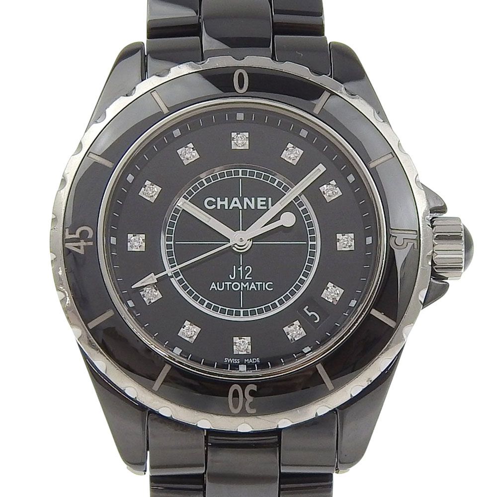 本物保証】 箱付 超美品 シャネル CHANEL J12 H1626 12Pダイヤ
