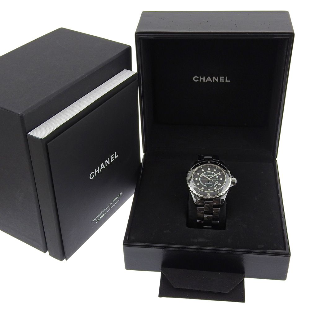 本物保証】 箱付 超美品 シャネル CHANEL J12 H1626 12Pダイヤ