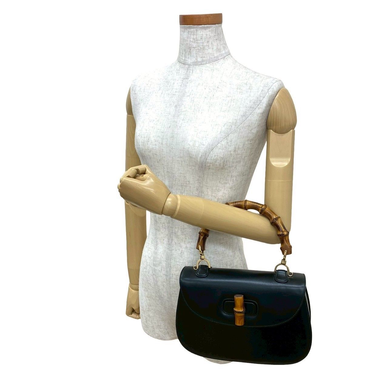 極 美品 GUCCI グッチ オールドグッチ ヴィンテージ バンブー カーフ