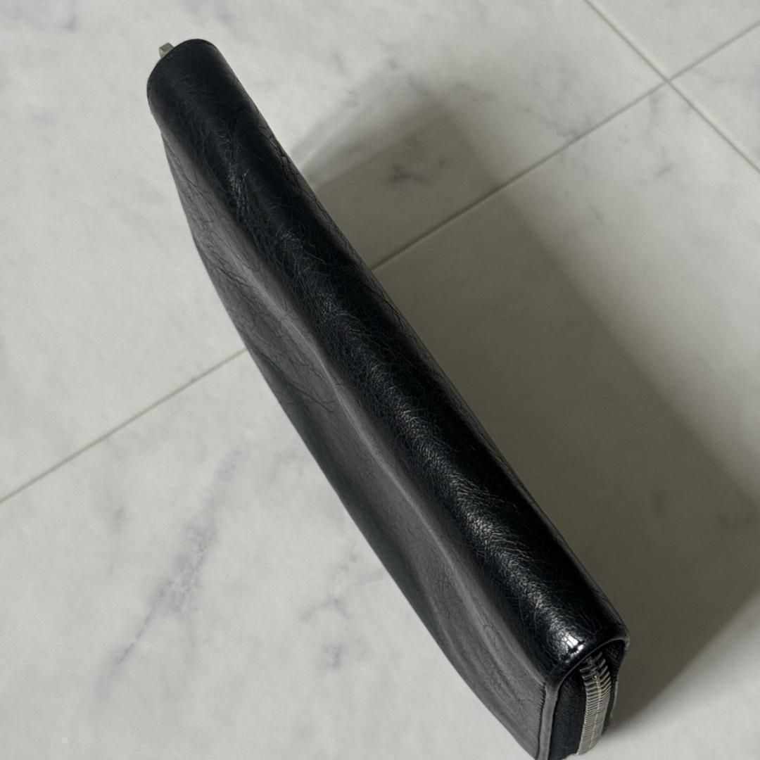 BALENCIAGA クラシック ラウンドファスナー スタッズ ブラック - メルカリ