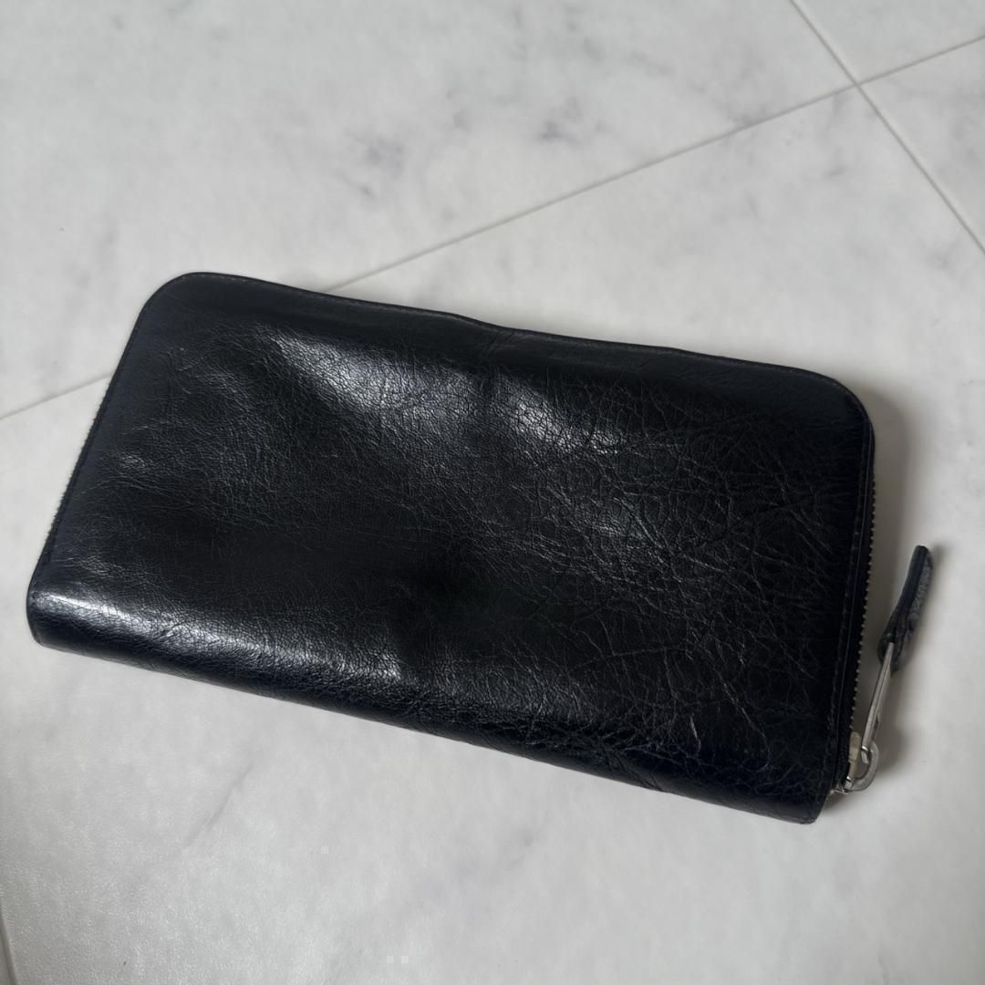 BALENCIAGA クラシック ラウンドファスナー スタッズ ブラック - メルカリ