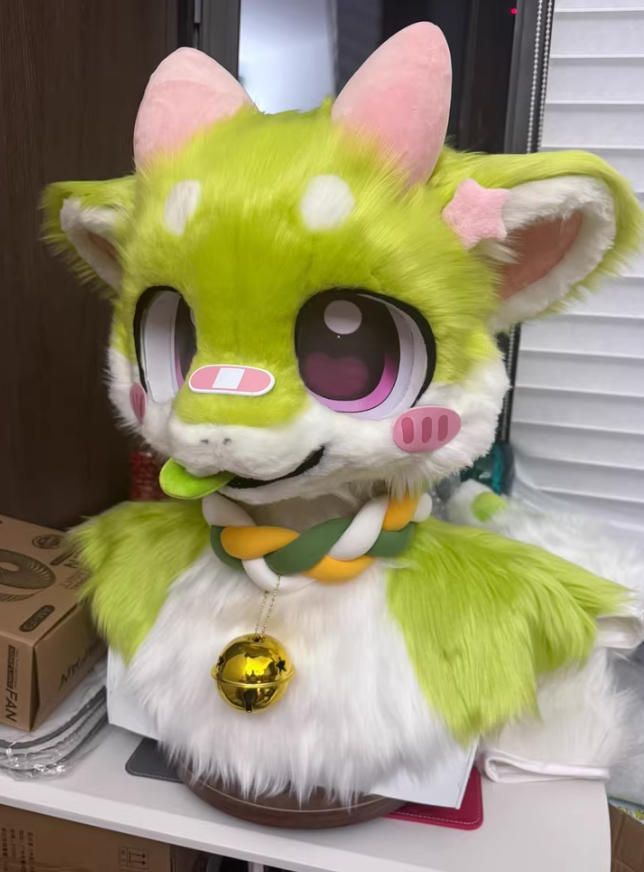 ファースーツ 着ぐるみセット NO 312 ドラゴン 緑 ケモノ 全頭ヘッド ぬいぐるみ コスプレ コスチューム