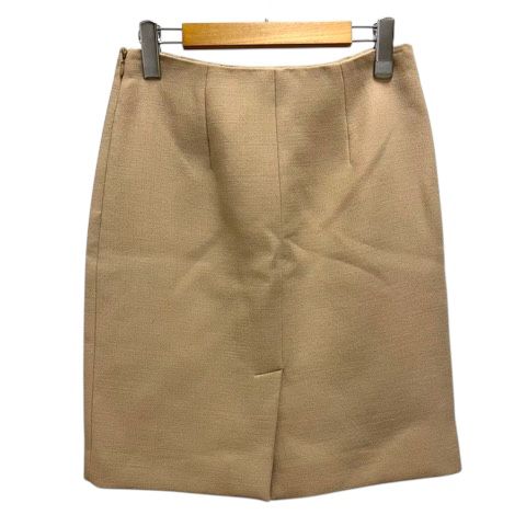 プラダ PRADA スカート 台形 タイト ウール バックスリット 無地 ミニ