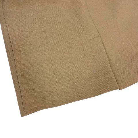 【中古】プラダ PRADA スカート 台形 タイト ウール バックスリット 無地 ミニ丈 38S ベージュ レディース プラダ PRADA スカート 台形 タイト ウール バックスリット 無地 ミニ