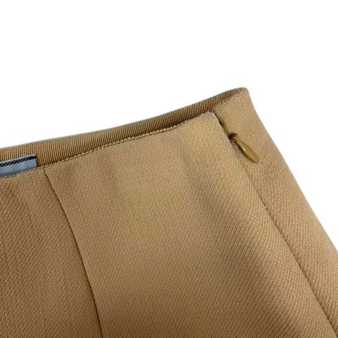 プラダ PRADA スカート 台形 タイト ウール バックスリット 無地 ミニ