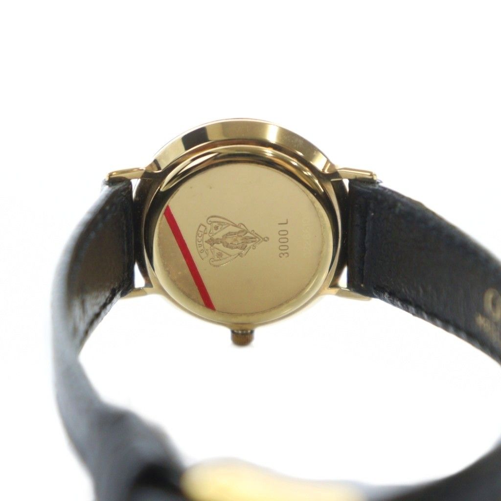 グッチ GUCCI 3000L 腕時計 ウォッチ クォーツ ローマン ラウンド