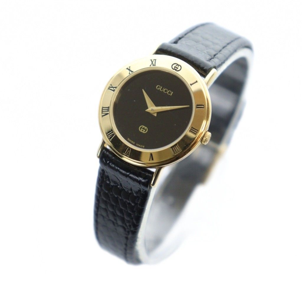 グッチ GUCCI 3000L 腕時計 ウォッチ クォーツ ローマン ラウンド