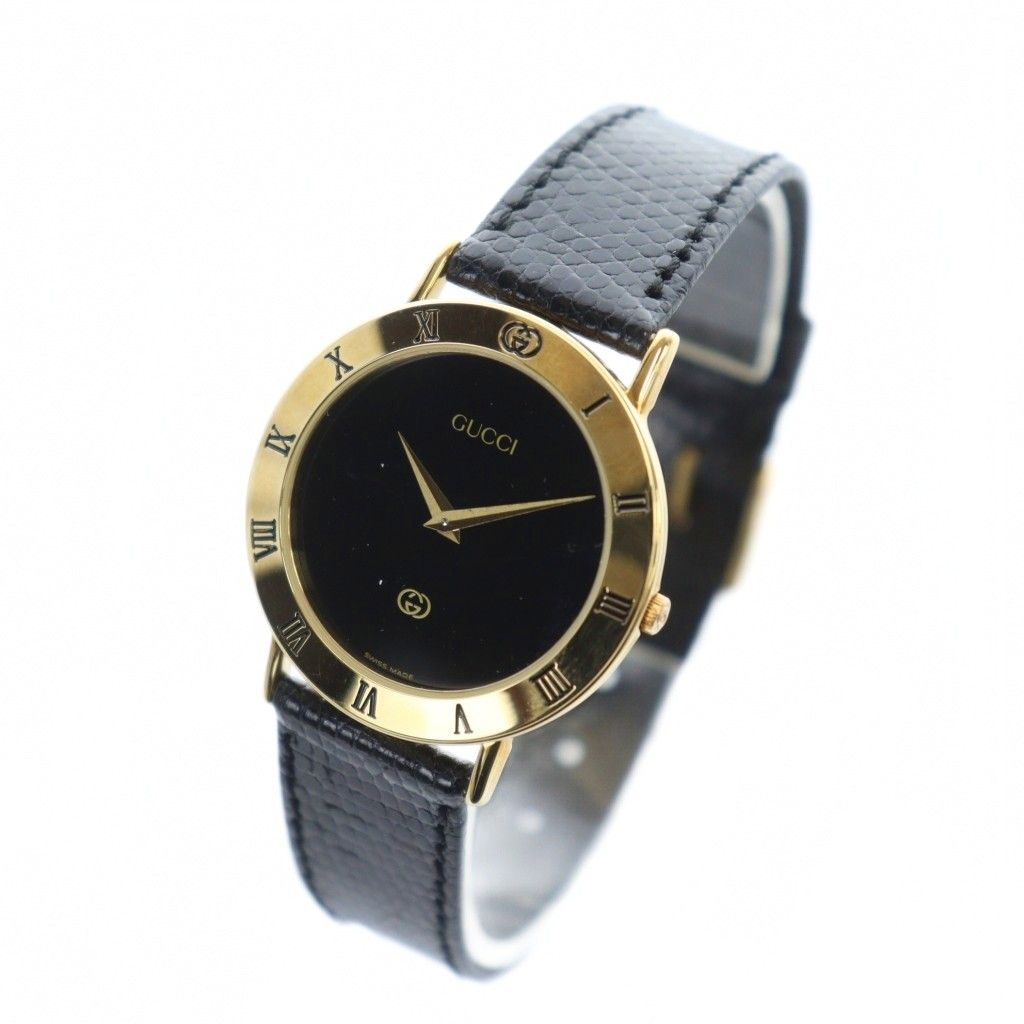 グッチ GUCCI 3000M 腕時計 ウォッチ クォーツ ローマン ラウンド
