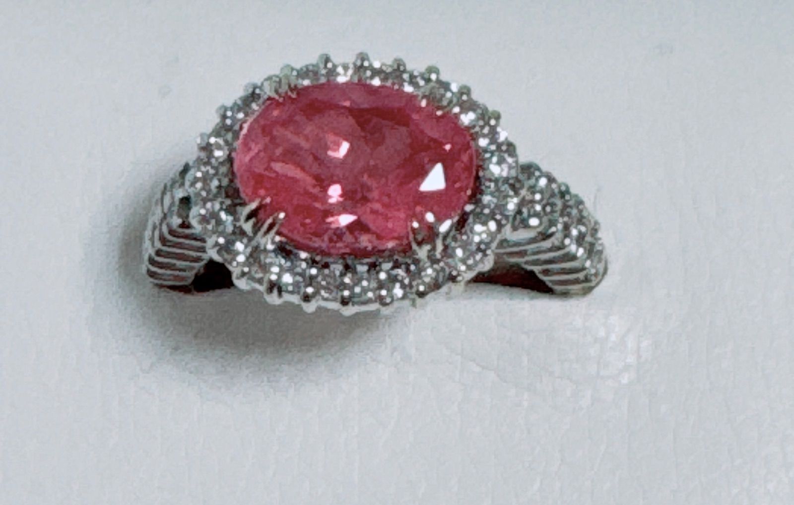 k18WG天然ロードクロサイトリング インカローズリングNO25-2452