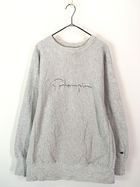 古着 90s USA製 Champion Reverse 公式 Weave BIG ロゴ 刺しゅう