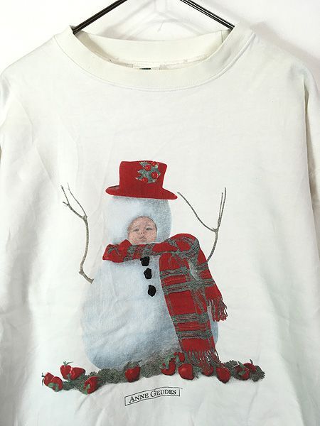 古着 90s Anne Geddes 赤ちゃん スノーマン 雪だるま ベビー フォト