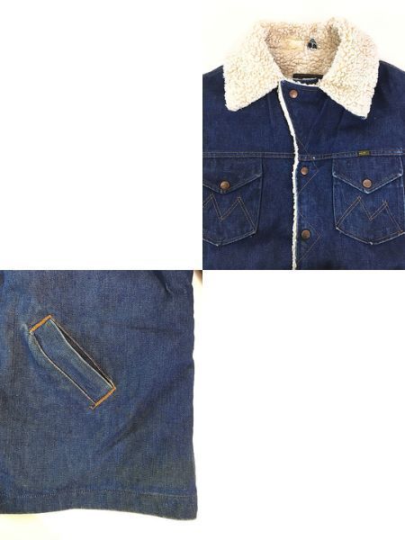 古着 70s USA製 Maverick 「Ranch Coat」 濃紺 デニム ボア ランチ