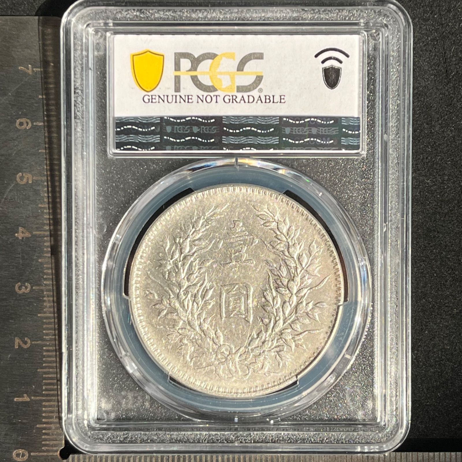 銀貨 1914〜1921年 中華民国 袁世凱 袁大頭 壹圓 PCGS Chop Mark XF Detail 軍閥期銀元 鑑定済み 96