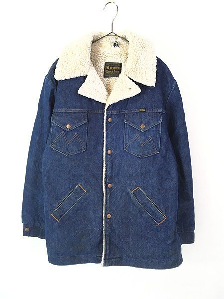 maverick ranch coat デニムボアジャケット70s 古着 70s USA製 Maverick 「Ranch Coat」 濃紺 デニム ボア ランチ