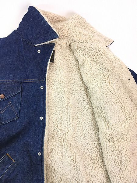 古着 70s USA製 Maverick 「Ranch Coat」 濃紺 デニム ボア ランチ