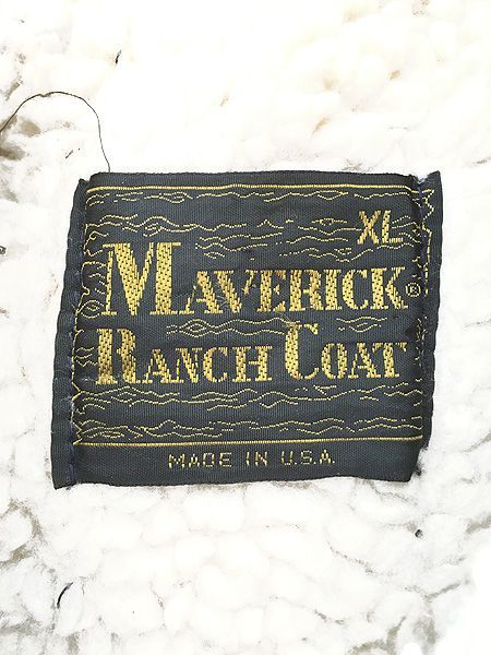 古着 70s USA製 Maverick 「Ranch Coat」 濃紺 デニム ボア ランチ