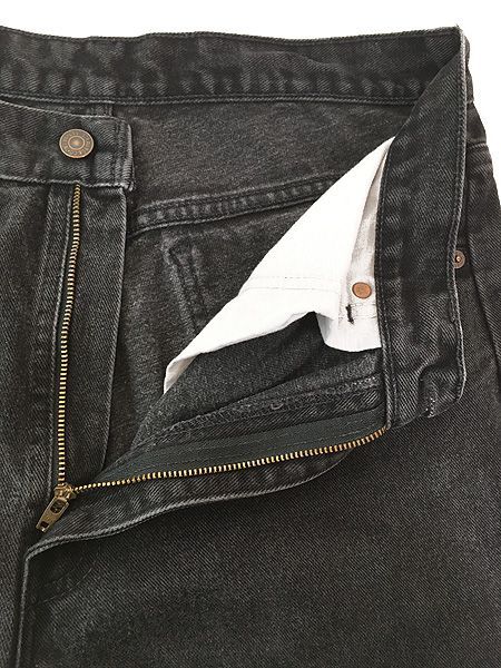 古着 90s Canada製 Levi's 566 サルファ ブラック デニム パンツ