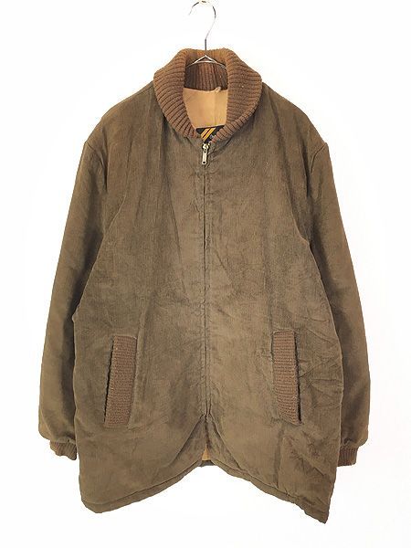 古着 古着 70s Sears パデッド キルティング ライナー ヘチマ襟 コーデュロイ ファラオ ジャケット コート XL TALL  70s Sears パデッド キルティング ライナー ヘチマ襟