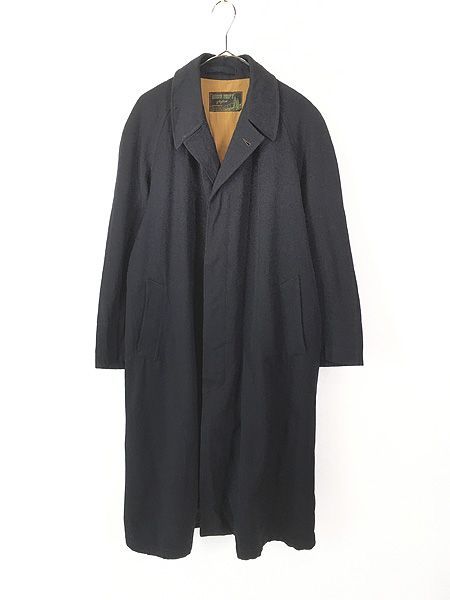 古着 40-50s Snow Drift ブラック ギャバジン ウール 比翼 ステン