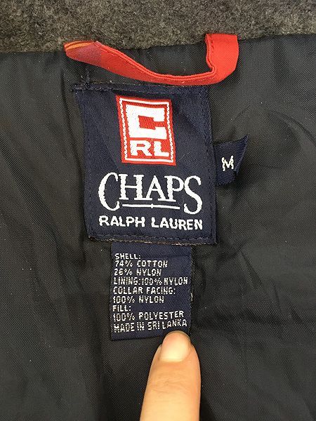 古着 90s CHAPS Ralph Lauren チェック × プレーン 2way パデット