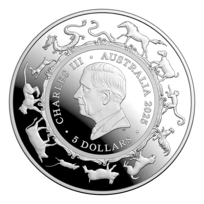 保証書・カプセル付き] 2025年 (新品) オーストラリア「干支 十二支