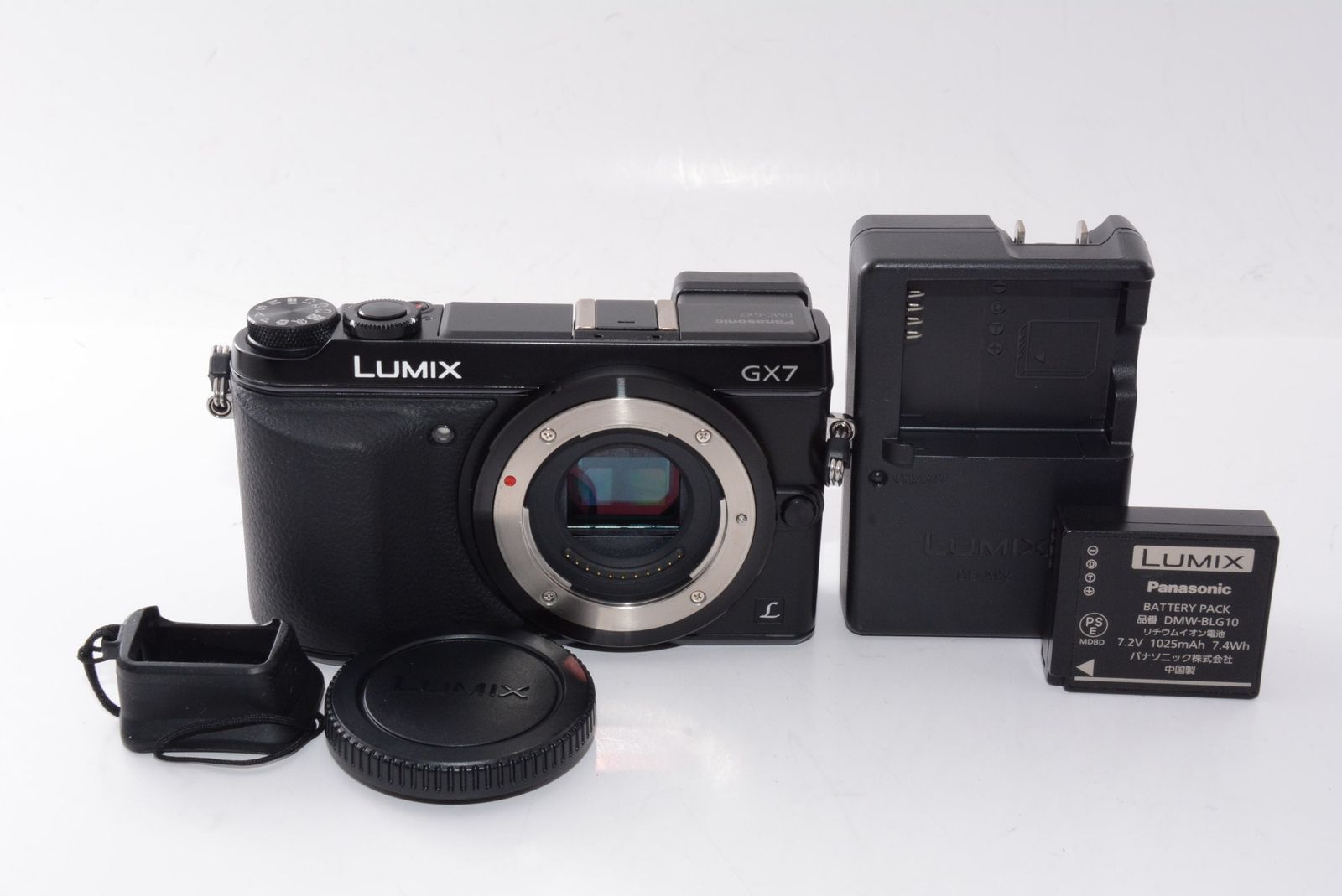  外観特上級 パナソニック ルミックス ボディ ブラック DMC GX 7 ミラーレス一眼 デジタルカメラ