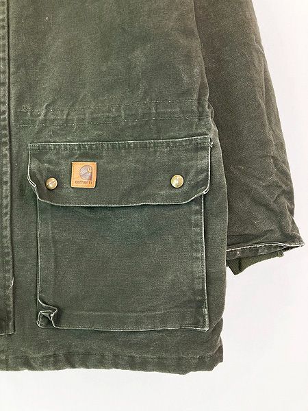 古着 Carhartt 裏ボア MOS モスグリーン ダック ワーク ダスター