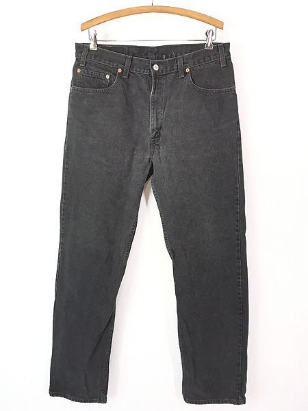 古着 90 s Canada製 Levi 505 0260 サルファ スーパー ブラック デニム パンツ ジーンズ スリム W 35 L 32
