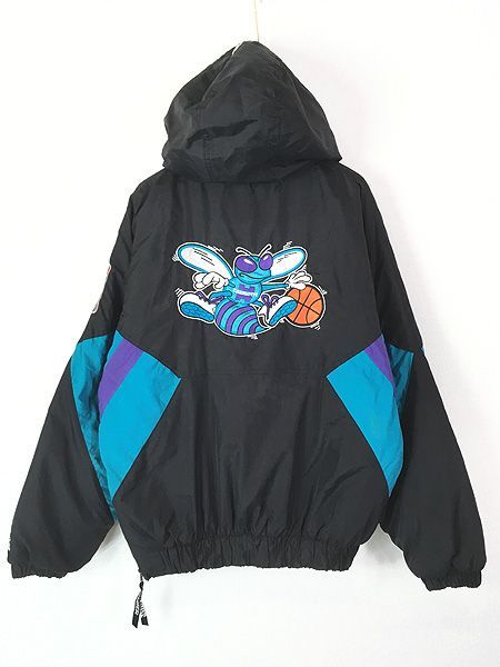 古着 90s STARTER NBA Charlotte Hornets ホーネッツ パデット