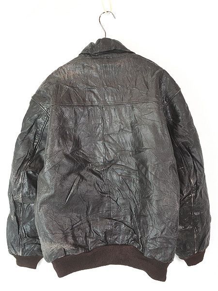 古着 80s USA製 LL Bean Type A-2 本革 ゴートスキン レザー パデッド