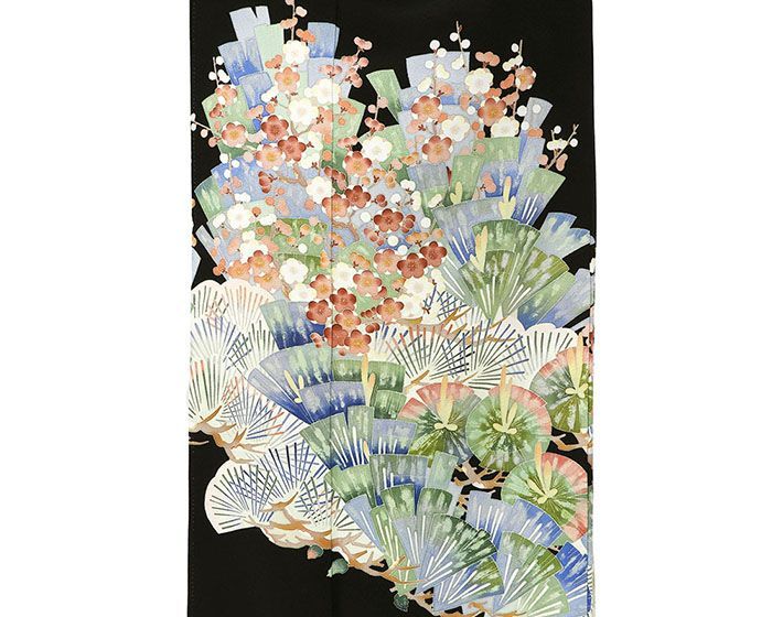 留袖 正絹 加賀友禅 押田正義作 身丈149cm 裄丈63.5cm 九曜に真向い月 黒留袖 リサイクル 着物 結婚式 披露宴 f4100 留袖 正絹 加賀友禅 押田正義作 身丈149cm 裄丈63.5cm 九曜に真向い