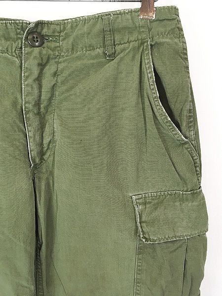 古着 60 s 米軍 US 4 th リップストップ ポプリン ジャングル ファテーグ カーゴ パンツ S-S