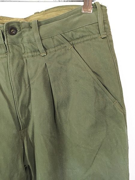 古着 60 s チェコ軍 防寒 中綿 キルティング ライナー ミリタリー 5ポケット コットンサテン ウィンター カーゴ パンツ 2