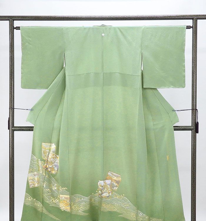 色留袖 未使用 正絹 金彩友禅 和田光正作 身丈153.5cm 裄丈62.5cm 木瓜