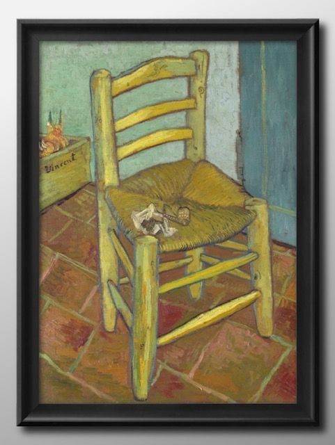 絵画＆椅子 青い肘掛け椅子の少女