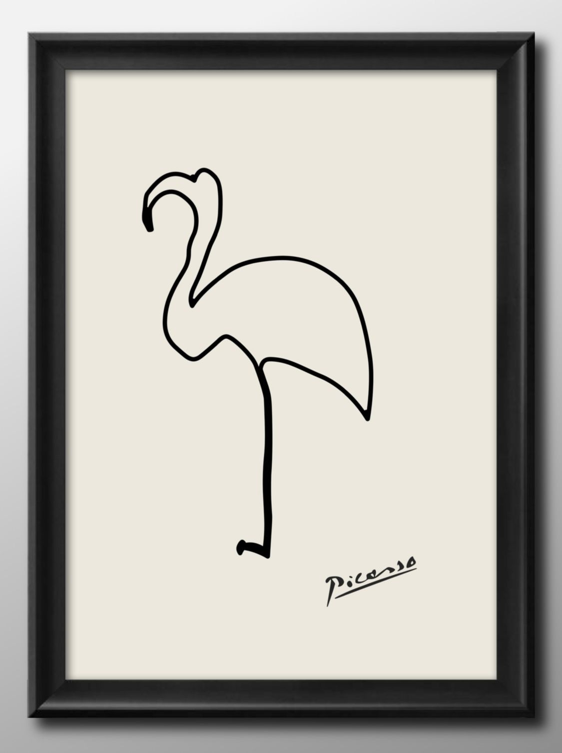 15012パブロ ピカソ フラミンゴ 鳥 A3 サイズ ポスター アート