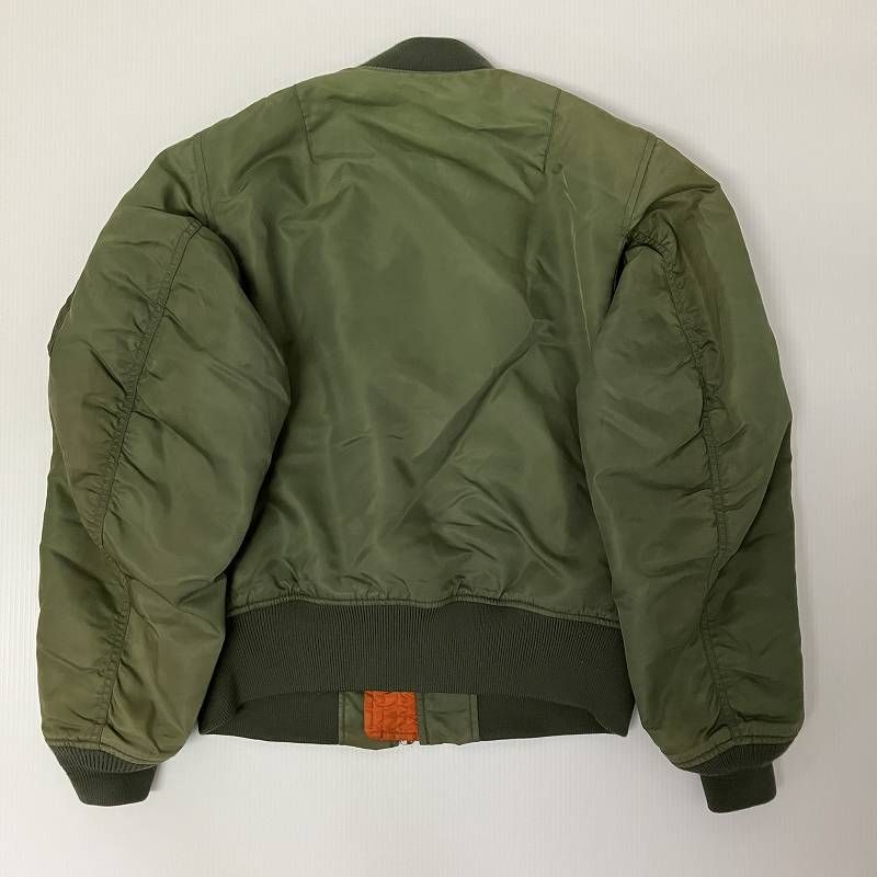 AVIREX アヴィレックス ナイロンジャケット MA-1 フライトジャケット ブルゾン アウター カーキ Sサイズ メンズ 古着 0.9 kg