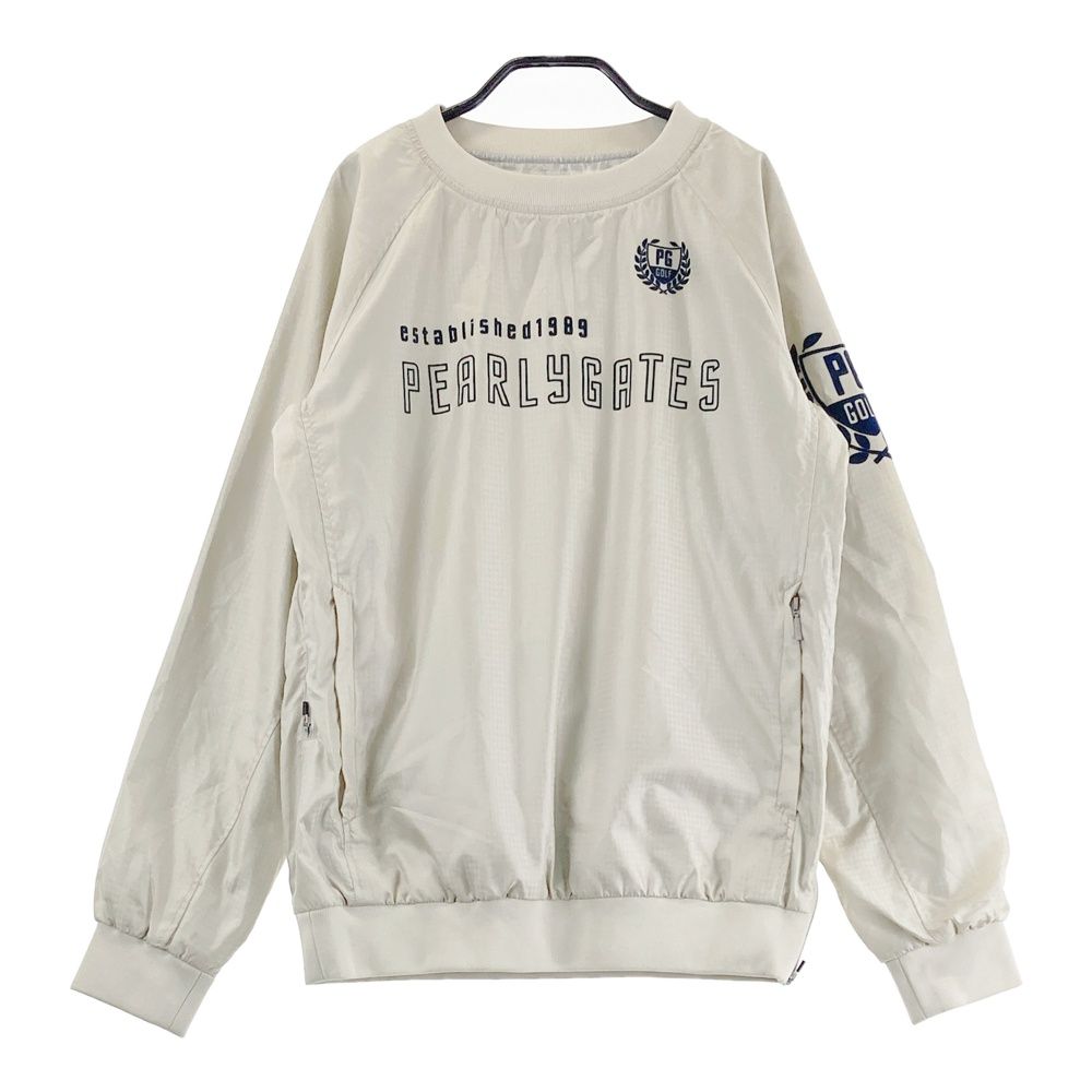 サイズ 1 PEARLY GATES パーリーゲイツ 蓄熱 ナイロンブルゾン ロゴ 総柄 ベージュ系 ゴルフウェア レディース ストスト