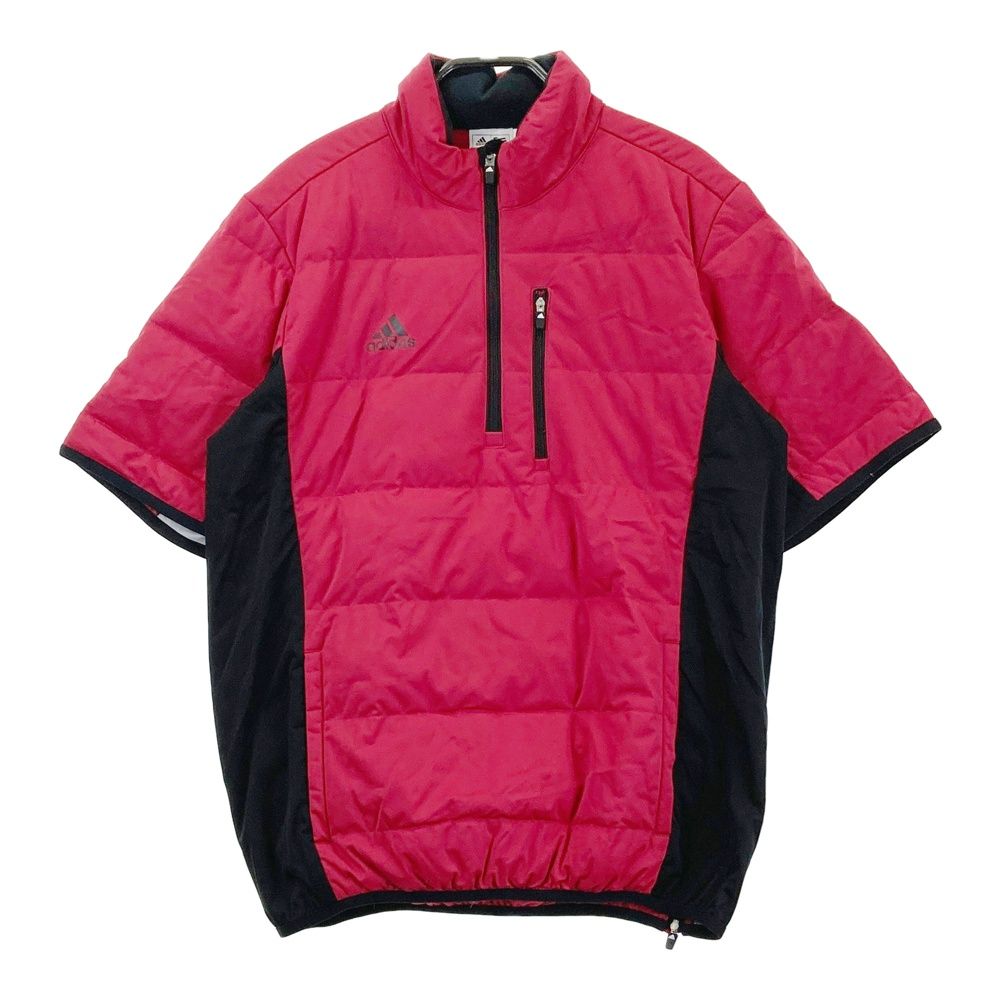 サイズ：L ADIDAS GOLF アディダスゴルフ ハーフジップ 半袖ダウン