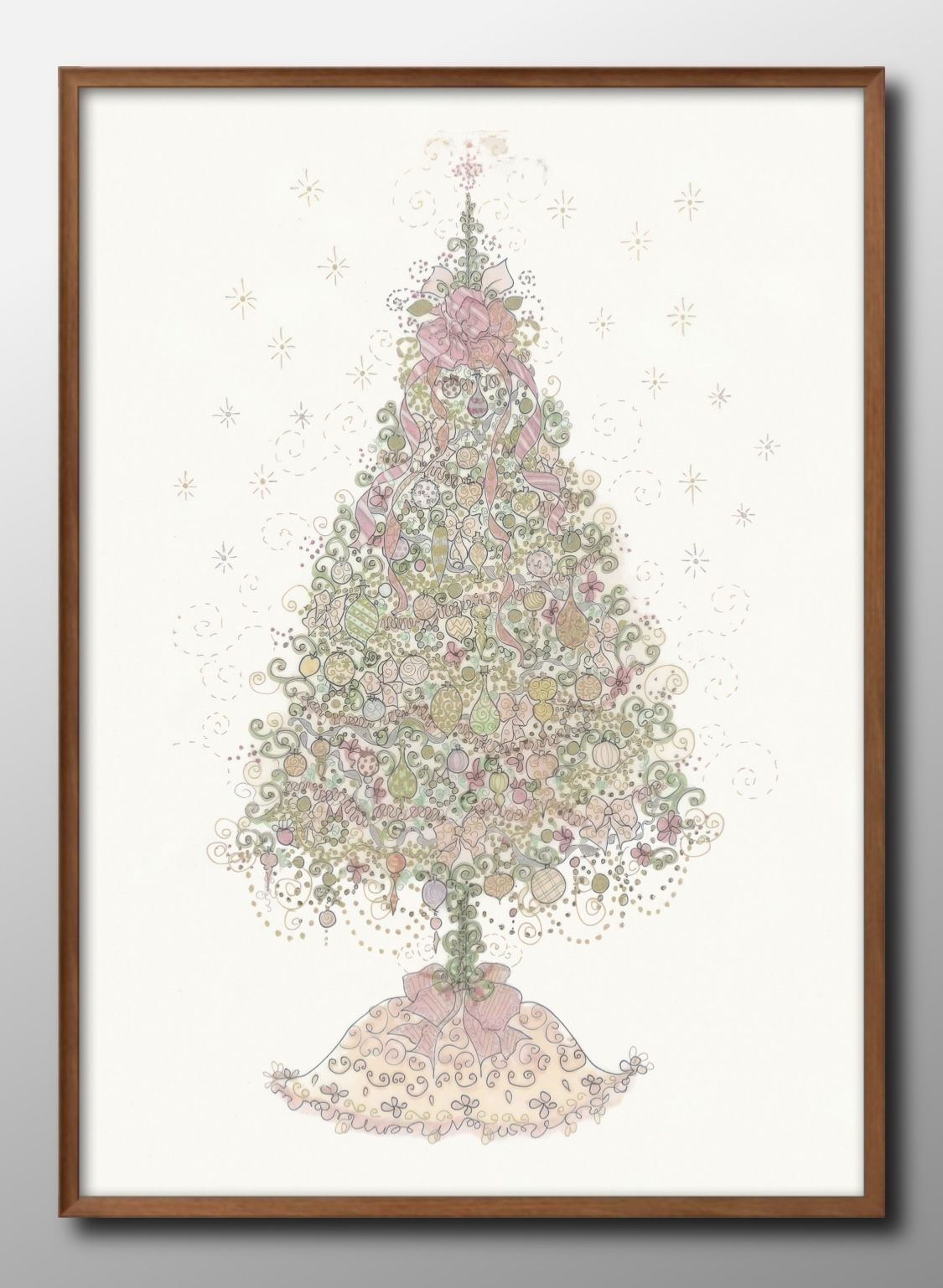 クリスマスツリー 絵 壁絵 インテリア 楽天市場】クリスマスツリー A3 B3 A2 B2 40x50cm 50x70cm サイズ