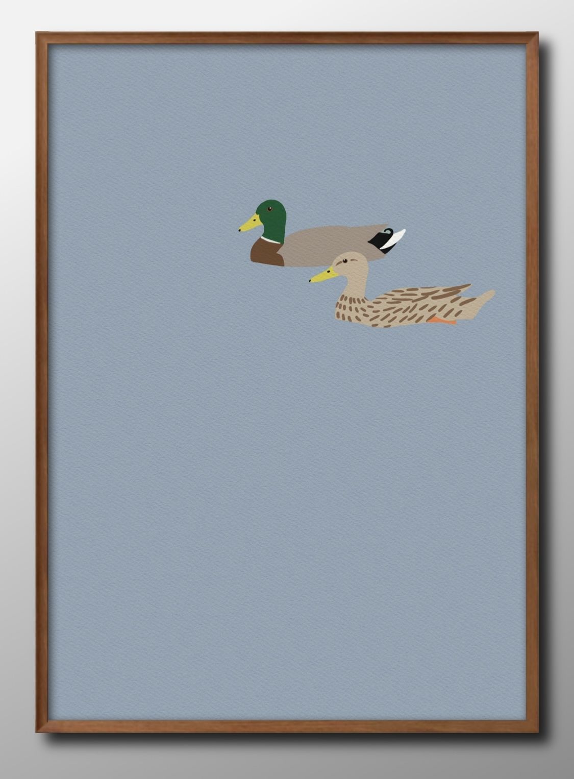 155762羽のカモ 鴨 ダッグ A3 サイズ ポスター アート おしゃれ 絵画