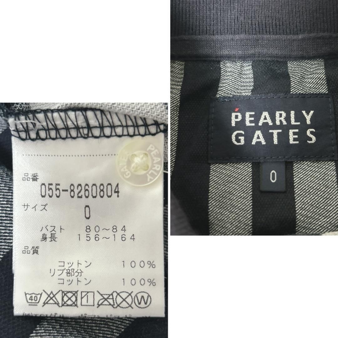 PEARLY GATES ノースリーブポロシャツ ストライプ レディース0 - メルカリ