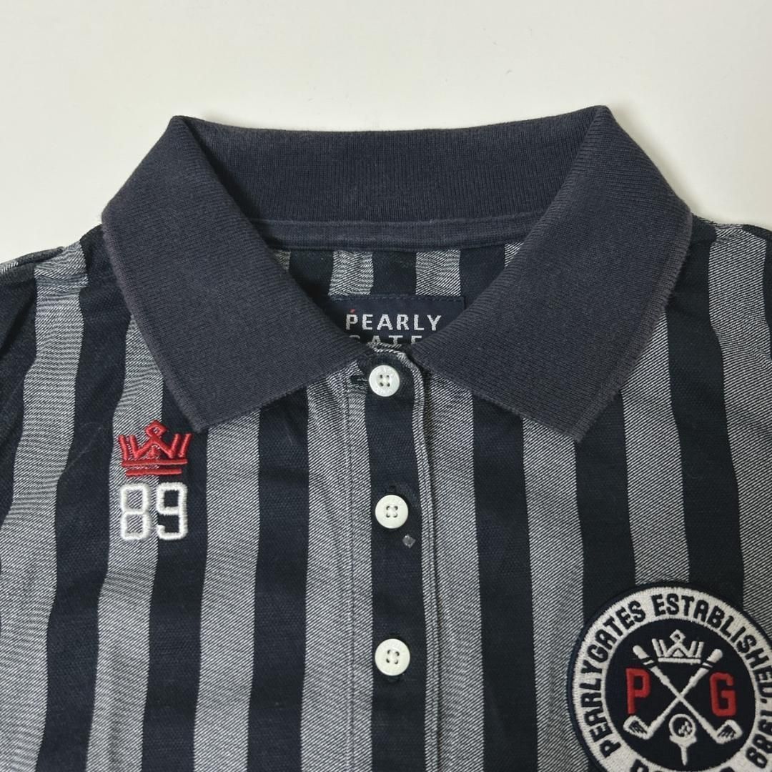 PEARLY GATES ノースリーブポロシャツ PEARLY GATES ノースリーブポロシャツ ストライプ レディース0 - メルカリ