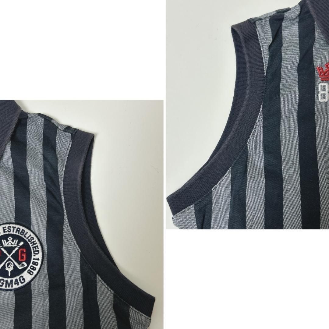 PEARLY GATES ノースリーブポロシャツ ストライプ レディース0 - メルカリ