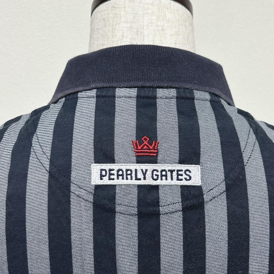 PEARLY GATES ノースリーブポロシャツ ストライプ レディース0 - メルカリ